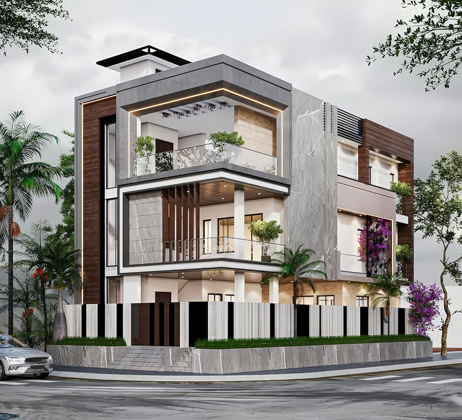 nhà phố 3 tầng 2 mặt tiền