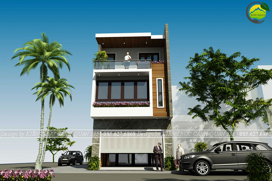 Nhà phố 3 tầng mái bằng kết hợp kinh doanh