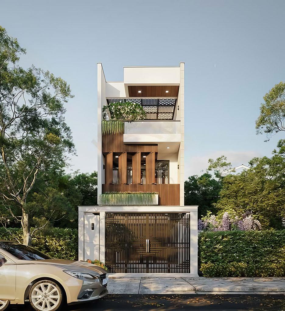 Nhà mái bằng 3 tầng đẹp